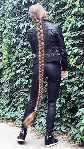 Plaiting is tame you say? Long Hair Plait And Leather Longhair