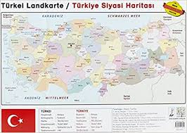 ﻿ mit der karte der türkei haben sie zum einen einen guter überblick, die geografie des landes. Turkei Landkarte Turkiye Siyasi Haritasi Poster Amazon De Bucher