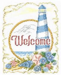 This pattern is an digital cross stitch. Coastal Welcome Cross Stitch Pattern By Imaginating Anabella S