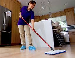 to clean the kitchen floor after frying