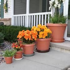 Whether you're searching for the perfect flower pot to showcase an orchid, planter boxes to decorate for the season or utilitarian clay pots to stock a planting table for spring starters, you can find all the options at lowe's. Terrapot 14 Inch Planter Color Clay Flower Pot Garden Indoor Or Outdoor Garden Patio Flower Plant Pots Baskets Window Boxes Redhot Cl