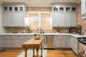 Here, you've identified the right spot to get a start. Contemporary Neutral Kitchen With Brown Brick Backsplash Hgtv