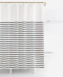 Black And White Shower Curtain Kate Spade New York Harbour Stripe Shower Curtain Shower Curtains Bed Bath Macy S Striped Shower Curtains Black Shower Curtains White Shower Curtain