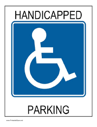 Printable Handicapped Parking Sign Printable Signs Parking Signs Printable Signs Free
