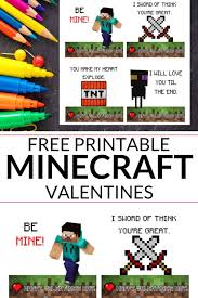 Minecraft party free printable cake toppers. Minecraft Valentines Printable Free Download It Is A Keeper