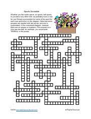 Entdecken sie angebote & rabatte in dieser saison. Sports Crossword Puzzles Pdf Sports Scramble Whether You Like Water Sports Air Sports Ball Sports Or Just About Any Other Kind We Probably Have A Clue Course Hero
