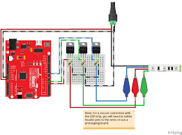Basically, i'd like to split the power lead coming out of the switch into 4 leads and drive 4 led strips. Non Addressable Rgb Led Strip Hookup Guide Learn Sparkfun Com