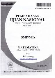 Berbagi Dan Belajar Pembahasan Soal Un Matematika Smp 2014 Trik Superkilat Paket 1