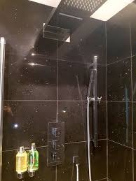 Vintage blue bathroom tiles 2021. Sparkly Black Quartz Tiles Glitter Flooring Starluxe Cheap Uk Sussex