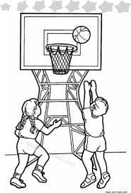 Two Kids Playing Basketball In School Gym Coloring Page Png 650 958 Sports Coloring Pages Coloring Pages For Kids Preschool Coloring Pages