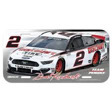 #nascar licenses 200+ companies to make a variety of merch. Brad Keselowski Plastic Car License Plate Sale Racingusa
