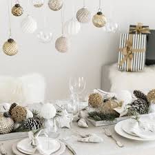 Here i added dried oranges, and bells down the center for a hint of color. Christmas Table Decoration Ideas