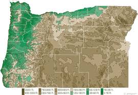 Oregon Physical Map And Oregon Topographic Map