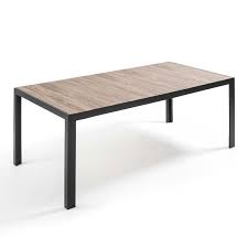 table jardin aluminium et ceramique oviala