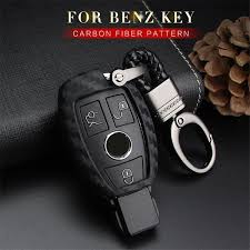 Car Key Case Cover For Mercedes Benz Accessories W210 W211 W212 W124 Cla Amg Gla W176 W203 Carbon Fiber Pattern Sil Mercedes Benz Accessories Carbon Fiber Benz