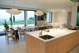 cuisine ouverte avec ilot central blanc ilot cuisine ilots central cuisine grande table a manger