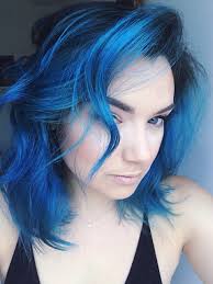 Beautiful Electric Blue Pravana Color With Dark Roots Blue Hair Hair Hair Color Trends