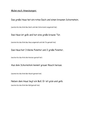 Malen Nach Gehorten Anweisungen Sprache Sprache Logopadie Malen