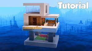 Knight's modern house has been built to make it look bluebits' japanese minecraft house is one of the most elegant builds on this list. Minecraft How To Build A Small Modern House On Water Tutorial Easy Youtube