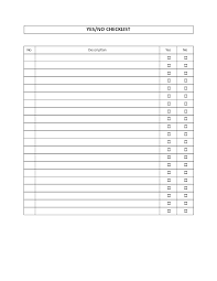 Yes No Checklist Download This Easy To Use Yes No Checklist To Fill In The Questionnaire For Your Friends Family Or Checklist Template Checklist Templates