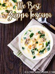 One Pot Low Carb And Keto Zuppa Toscana Low Carb Spark Recipe Toscana Recipe Clean Eating Snacks Mild Italian Sausage