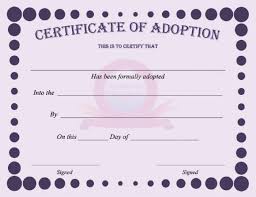 Birth certificate maker and editor online with fake plus template. 40 Real Fake Adoption Certificate Templates Printable Templates