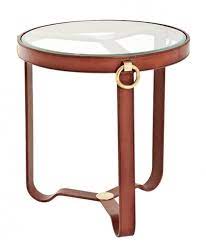 50 w coffee table with glass top intertwined vine plinth base one of a kind 110. Casa Padrino Luxury Designer Coffee Table With Glass Top Round Real Leather With Brass Mounts