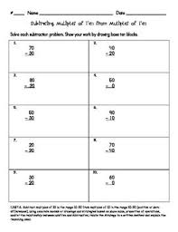 Subtraction With Multiples Of 10 Common Core 1 Nbt C 6 Math Instruction Subtraction Teaching Math
