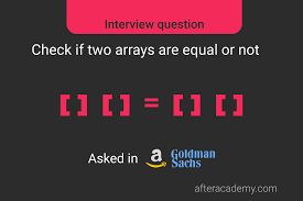 We have to use int datatype for the integer input. Check If Two Arrays Are Equal Or Not