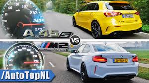 The bmw m2 competition has a six cylinder 2.979 cc petrol engine that. Video Bmw M2 Competition Vs Mercedes Amg A45 Acceleration Run