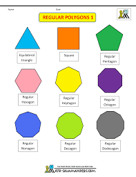 polygon shapes regular polygons 1 col regular polygon