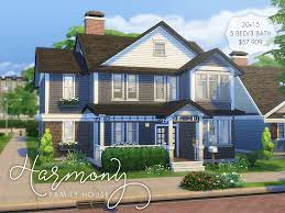Авторские работы для sims 3 7511. Harmony Family House Here Is A Larger Family Home For Your Sims It Comes With 5 Bedrooms 3 Bathro Sims 4 Houses Sims 4 Family House Sims 4 House Building