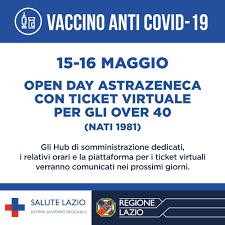 E il sistema che regione lombardia utilizza ed è gestito da aria, la società voluta dal presidente fontana e dall'assessore al welfare moratti, è costato 20 vaccini per gli over 40, il 22 e il 23 maggio torna l'open day in provincia di frosinone: Vaccini Covid Il Lazio Chiama I Nati Dal 1981 Open Day Il 15 E 16 Maggio Quotidiano Sanita
