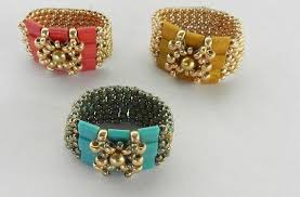 Tila Beading Pattern Tutorial Ring Tila Tiles Etsy Beaded Rings Valentine Gifts Jewelry Easy Jewelry