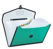 CNK Accordion File Organizer - 36 Pocket Teal Folder With Ergonomic Handle  Double Lock Buckles Protects Documents Durable Polypropylene~p113942149