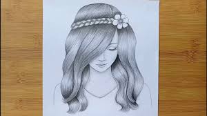 Visit to my channel : A Girl With Beautiful Hair Pencil Sketch Drawing How To Draw A Girl Video Dailymotion