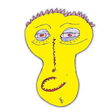 Yellow Monster Funny Yellow Monster Comics Character Crazy Etsy Face Art Weird Art Art Prints