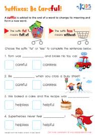 There are many more games and activities that you can use in your kindergarten classes but these listed above have been very effective and the students love. Suffixes Ful And Less Worksheet Downloadable Pdf For Kids