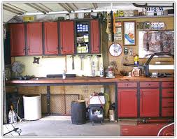 garage, kitchen cabinets