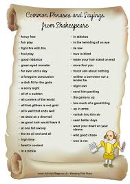 How Many Phrases On This List Do You Use Did You Know That Shakespeare First Created Them Literatura Cervantes Sana