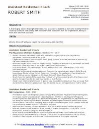 Assistant Basketball Coach Resume Samples Qwikresume
