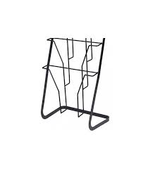 Magazines can be mounted in the vertical or horizontal position. Black Metal Magazine Rack