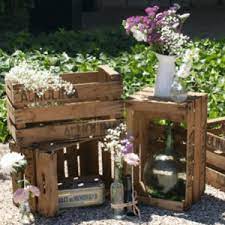 Ideas originales para la decoración de vuestra boda utilizando cajas de madera vintage. Caja Madera Vintage Pintada Sweet Dream Moment