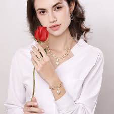 Natalie Mills Amara White Stone & Designer Shape Ladies Pendant