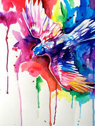 Pretty Rainbow Colored Painting Swallow Bird Bird Art Art Painting