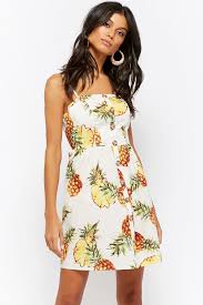 Pineapple Print Dress Forever 21 Pineapple Print Dress Printed Dress Outfit Dresses