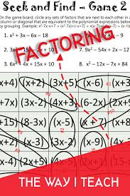 How To Teach Factoring Teaching Algebra Teaching Secondary Math