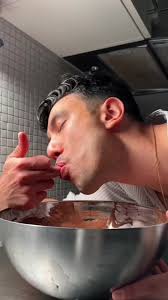 #stitch with @Cedrik Lorenzen Feast for your eyes and your taste buds! 😋🌟  #HotChefAlert #CulinaryHeartthrob #FoodieCrush #meninaprons #chocolaterecipe