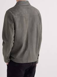 Gray Suede Shirt Jacket Valstar Mr Porter