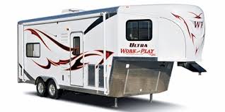 With the floorplan in the montana high country 381th, you get the living space up front, a large kitchen area, a dinette on a slide out, residential size refrigerator and a spacious garage area for your toys. 2010 Work And Play Toy Hauler Series M 27ul Specs And Standard Equipment Nadaguides